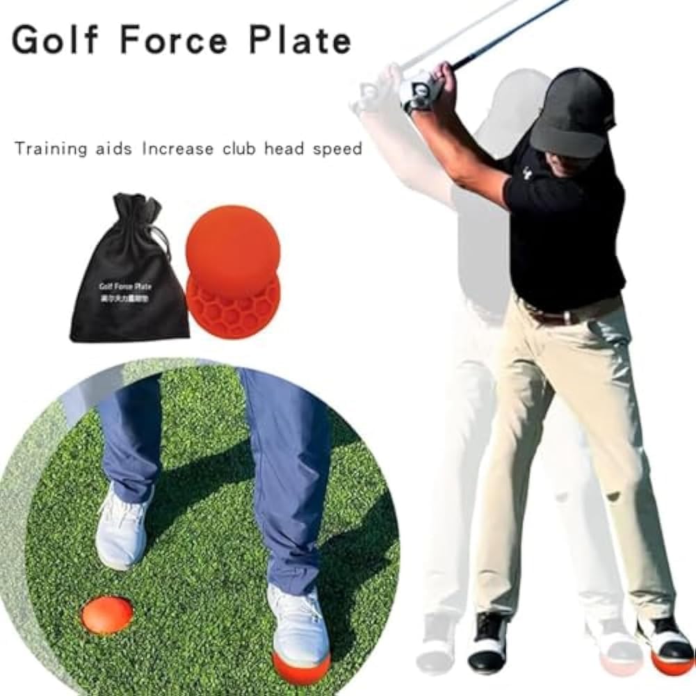 Golf Trainer Swing Speed Trainer Chipping and Putting Power Pad Weight Transfer, Yellow