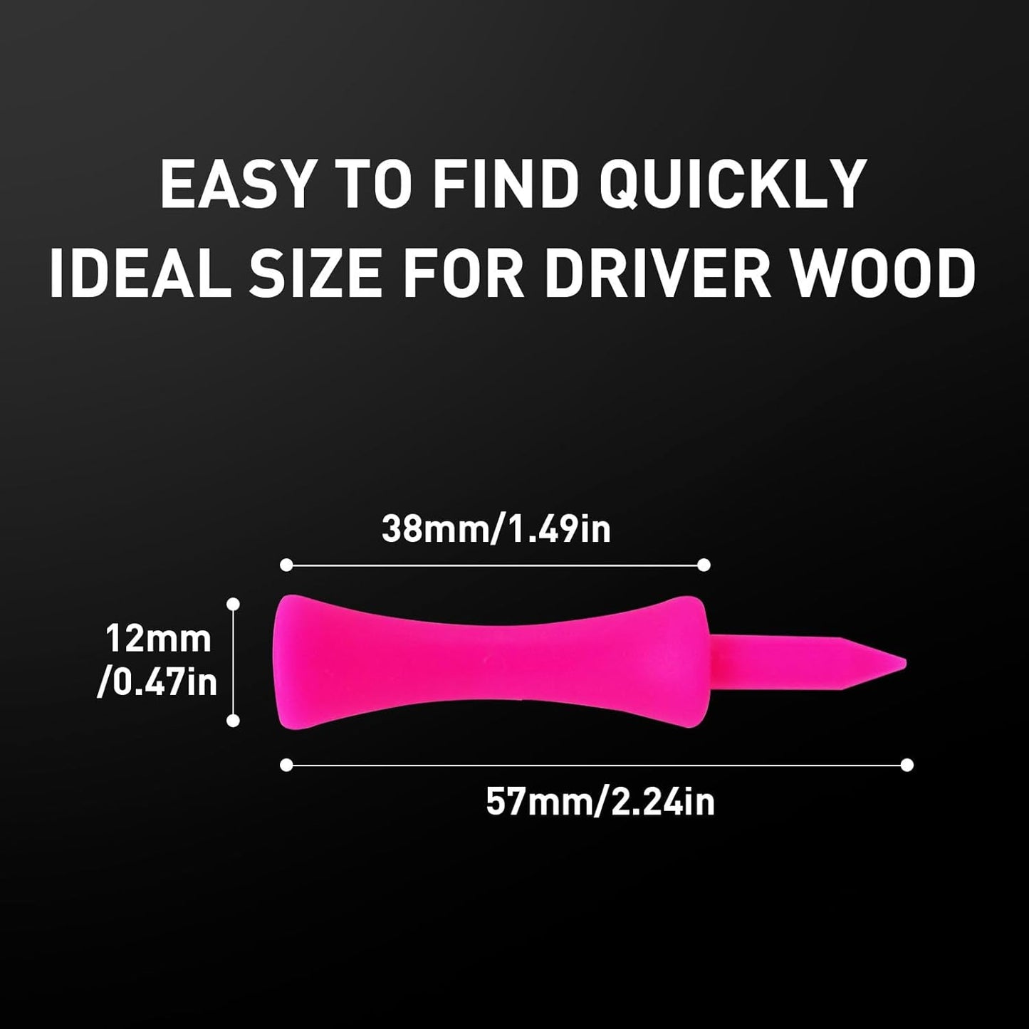 FINGER TEN Plastic Golf Castle Tees Step Down Unbreakable Mixed or Same Height Value 100 Count, 2 3/4, 2 1/4, 2, 1 3/4, 1 1/2 Inch Length Colorful for Practice