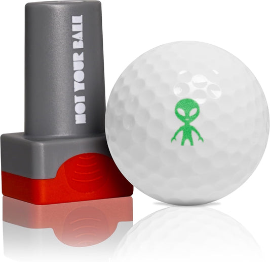 QUBI Golf Ball Stamp, Golf Ball Stamper, Self-Inking Golf Ball Stamp Marker to Identify Golf Balls, Golf Gift Golf Accessories for Men and Women Golfers