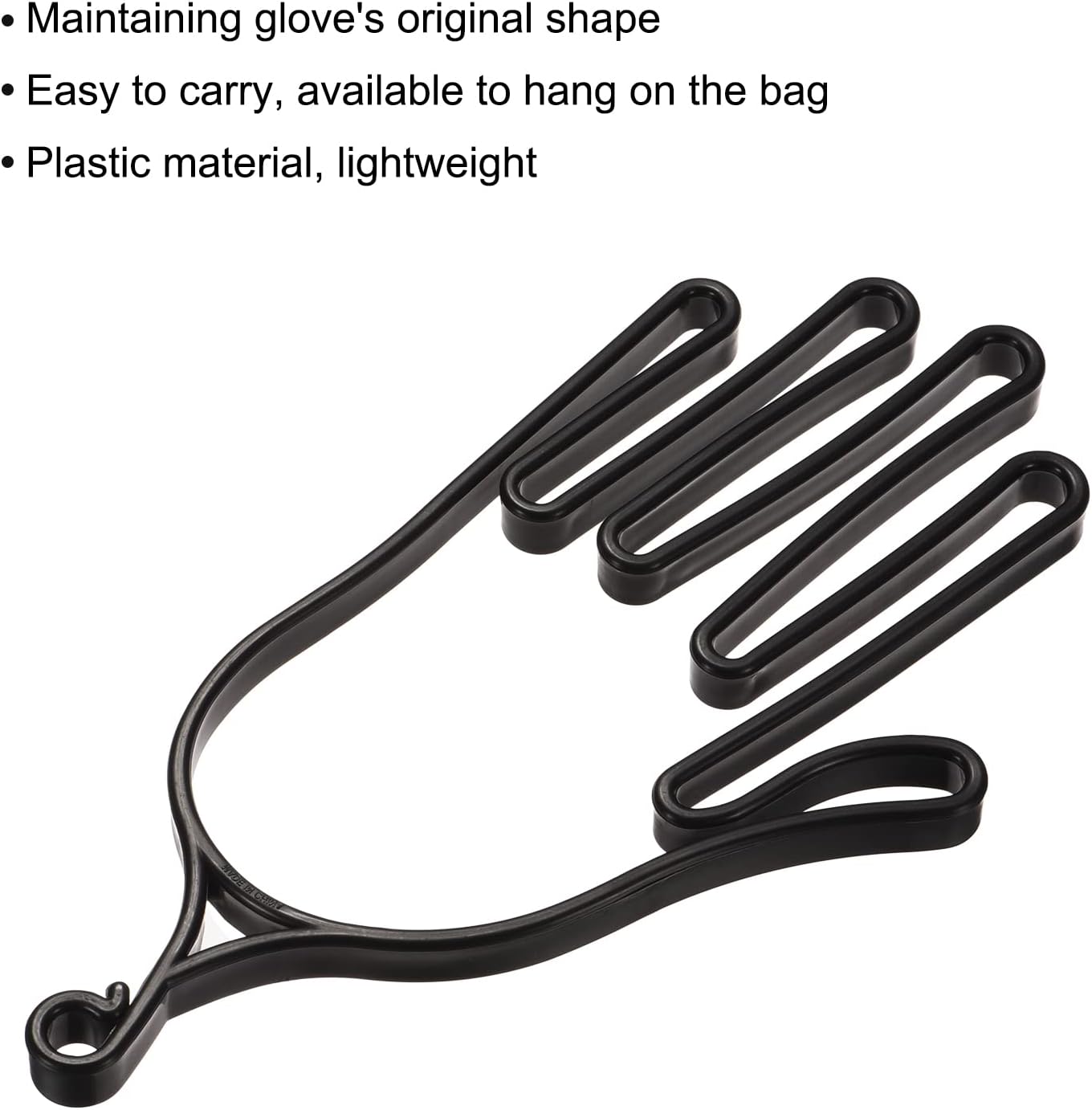 PATIKIL Golf Gloves Stretcher, 4 Pack Plastic Keeper Support Rack Holder Dryer Hanger Frame for Sports Gloves Maintenance, Black