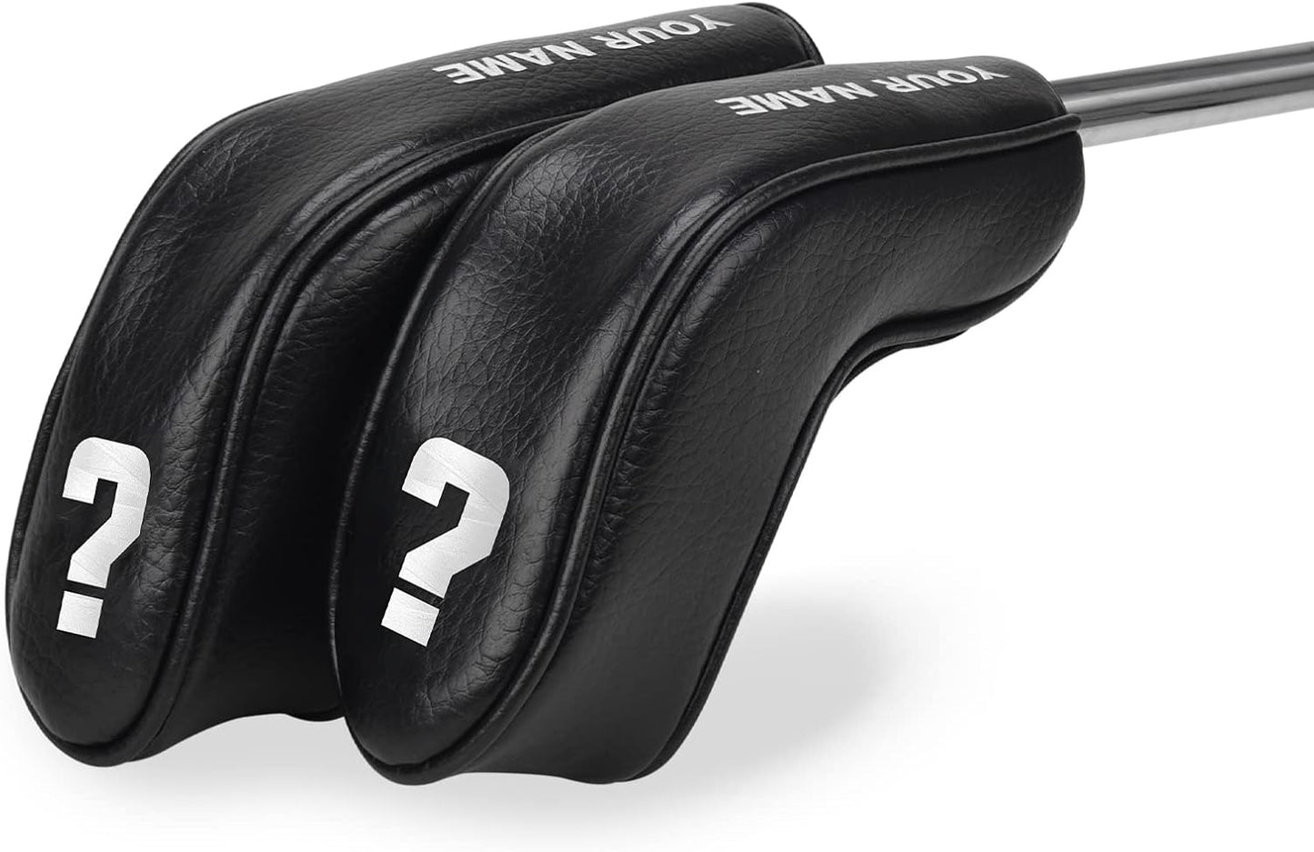 BIG TEETH Golf Hybrid Iron Head Cover 9Pcs, Long Hybrids Iron Covers Head Covers Set, Golf Club Covers W/Big NO. Fits for Cleveland Launcher Cobra T Rail Hybrid Irons