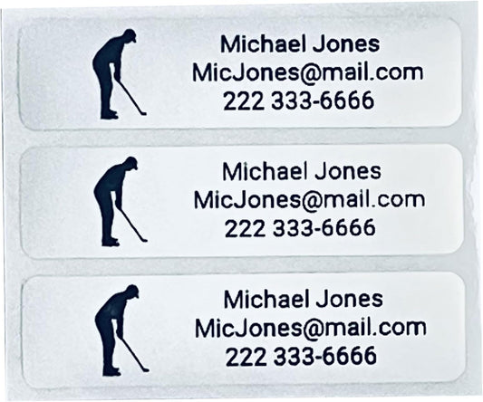 ZbZcYmt Golf Club Labels Personalized Customized 2”x0.5” Waterproof Oil-Proof Z1