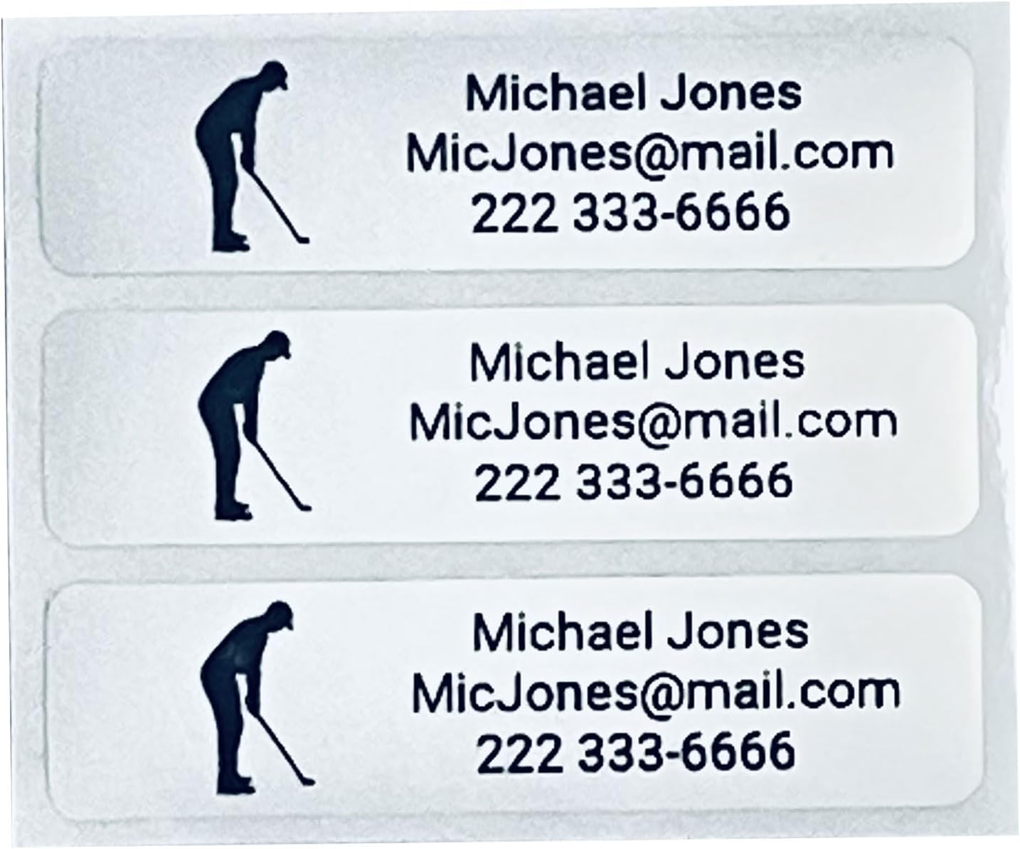 ZbZcYmt Name Stickers Tag Golf Club Labels Personalized Customized Labels 2”x0.5” Valet Labels for Golf Club ID Tags Waterproof Oil-Proof Z0
