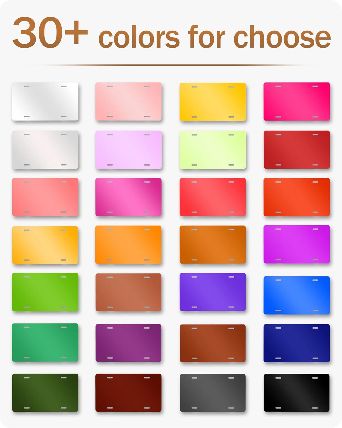 Front License Plate Personalized, Personalized License Plate for Front of Car with Image Text, Customized Front License Plate Designs, Auto Car Tags, Vanity Plate (6 x 12 Inch), black