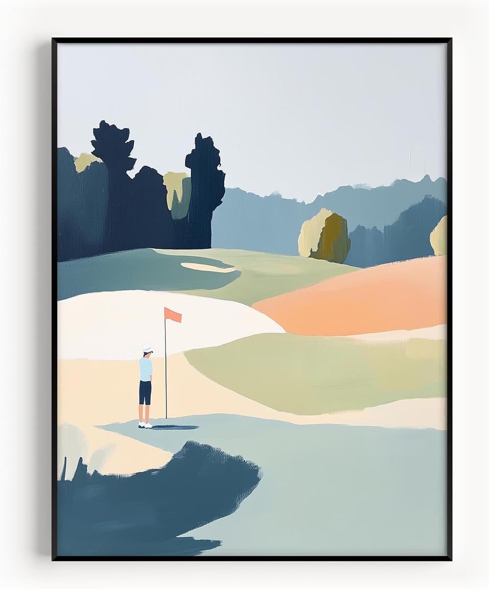 Golf Impressionist Art Print Posters - Premium Giclee Fine Art Prints - Sporty and Sophisticated Home Decor Posters, Golfer Art Prints for Home and Office Decor - Vintage Aesthetic, Ready to Frame