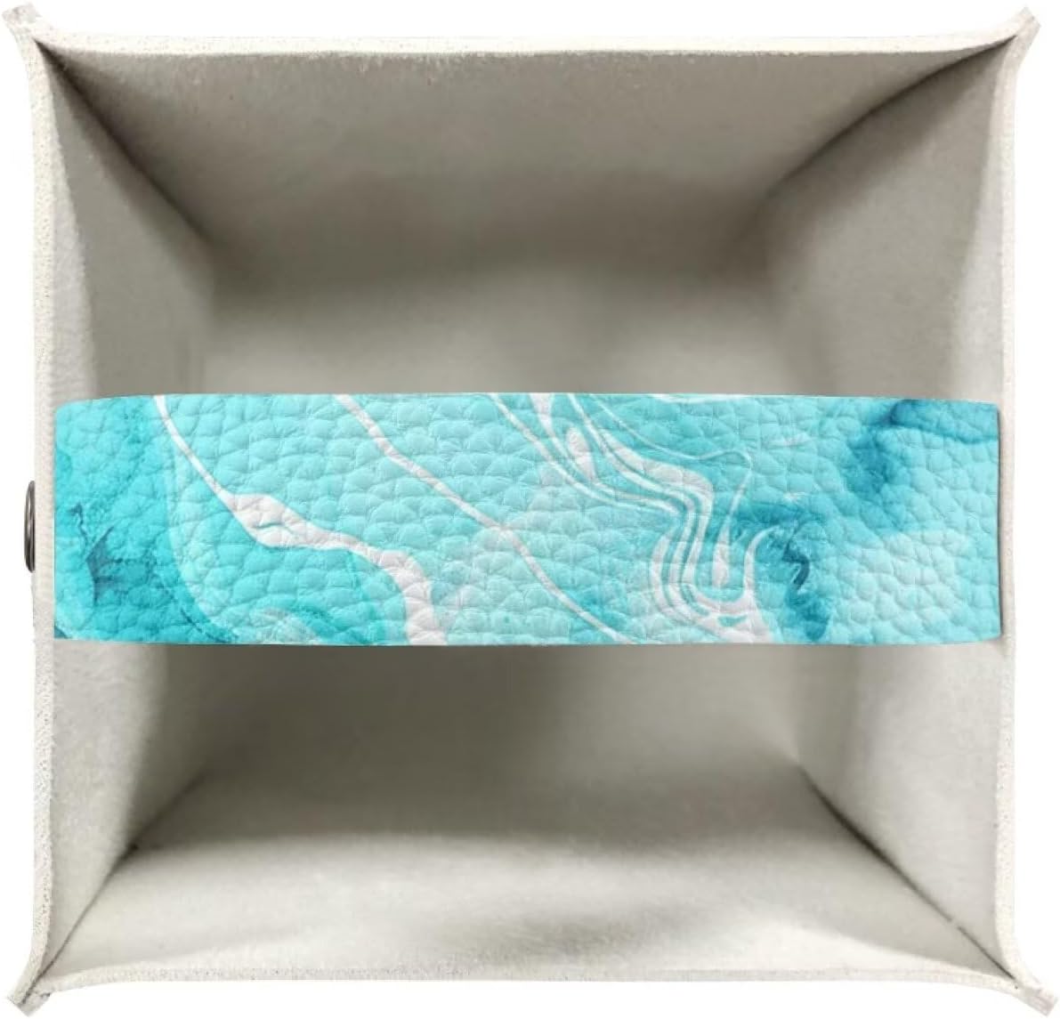 Modern Marble Print Tissue Box Cover 5x5x5 Stylish Decorative Tissue Box Case Organizer Holder with Storage Soft PU Leather Square Cube Tissue Boxes Holder for Home, Car, Hotel, Office