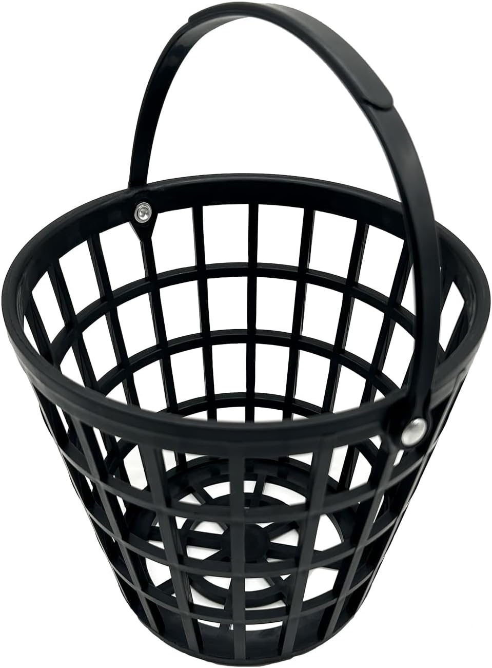 ZLY Golf Ball Basket,Golf Ball Container Ball Bucket with Handle,Holds 25 Balls,Plastic Balls Holder,Black (Holds 25 Balls)