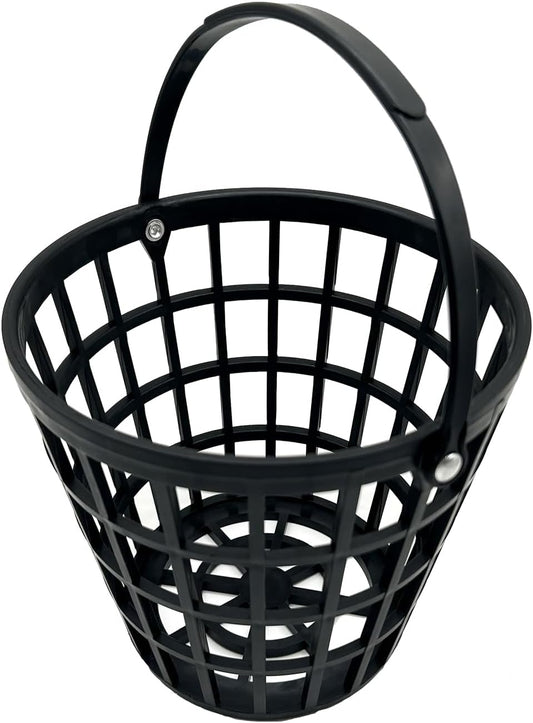 ZLY Golf Ball Basket,Golf Ball Container Ball Bucket with Handle,Holds 25 Balls,Plastic Balls Holder,Black (Holds 25 Balls)
