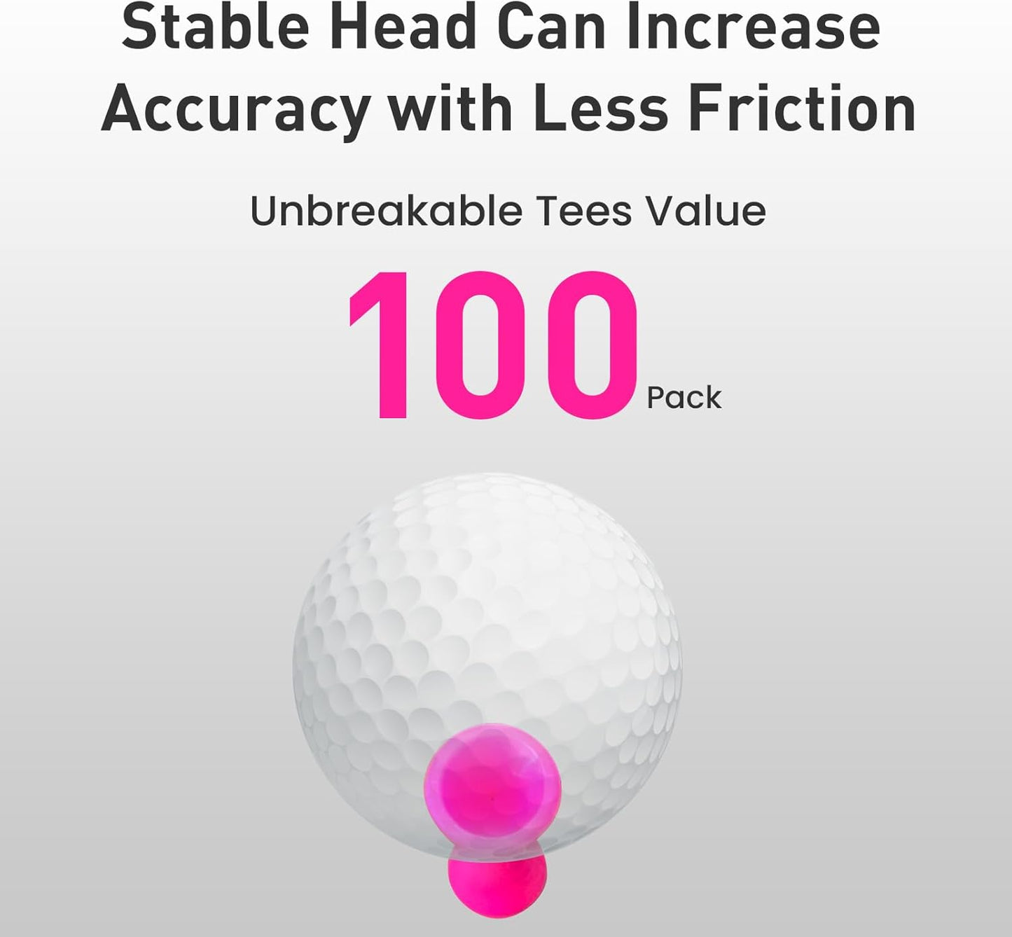 FINGER TEN Plastic Golf Castle Tees Step Down Unbreakable Mixed or Same Height Value 100 Count, 2 3/4, 2 1/4, 2, 1 3/4, 1 1/2 Inch Length Colorful for Practice