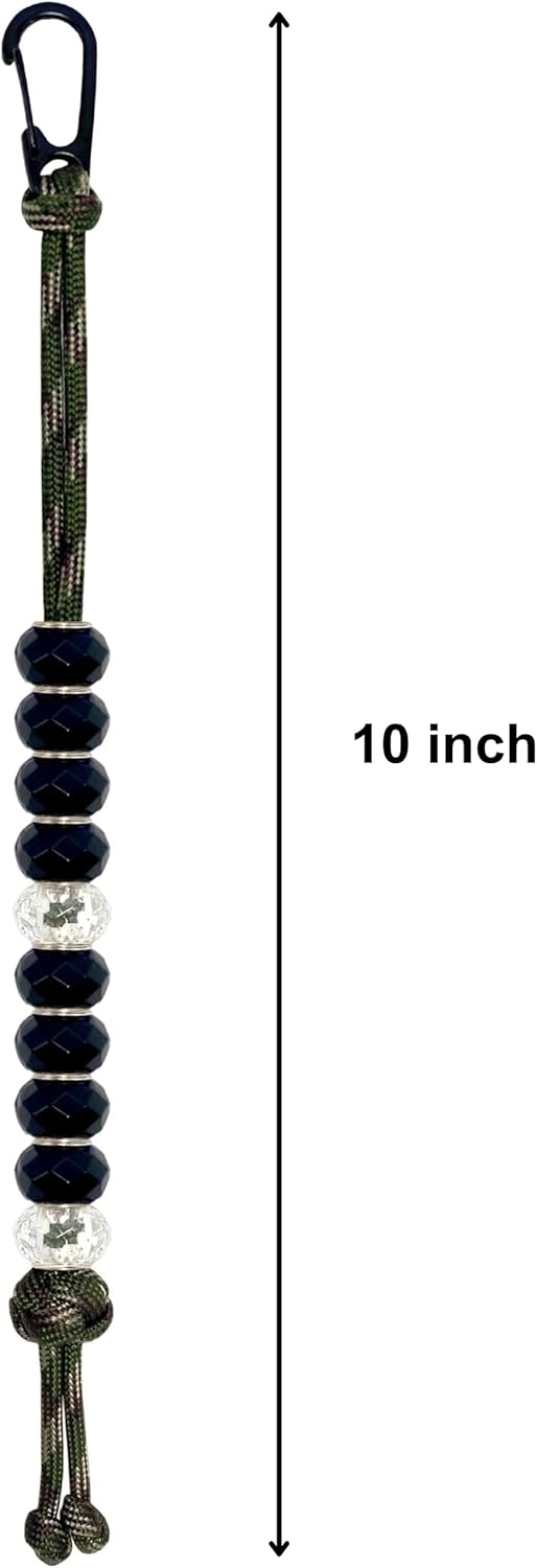 LAMIBEE Golf Beads Count Stroke Score Counter, Durable 550 lbs Paracord String with 10 Beads, Easy Scorekeeping, Hand-Braided with Clip