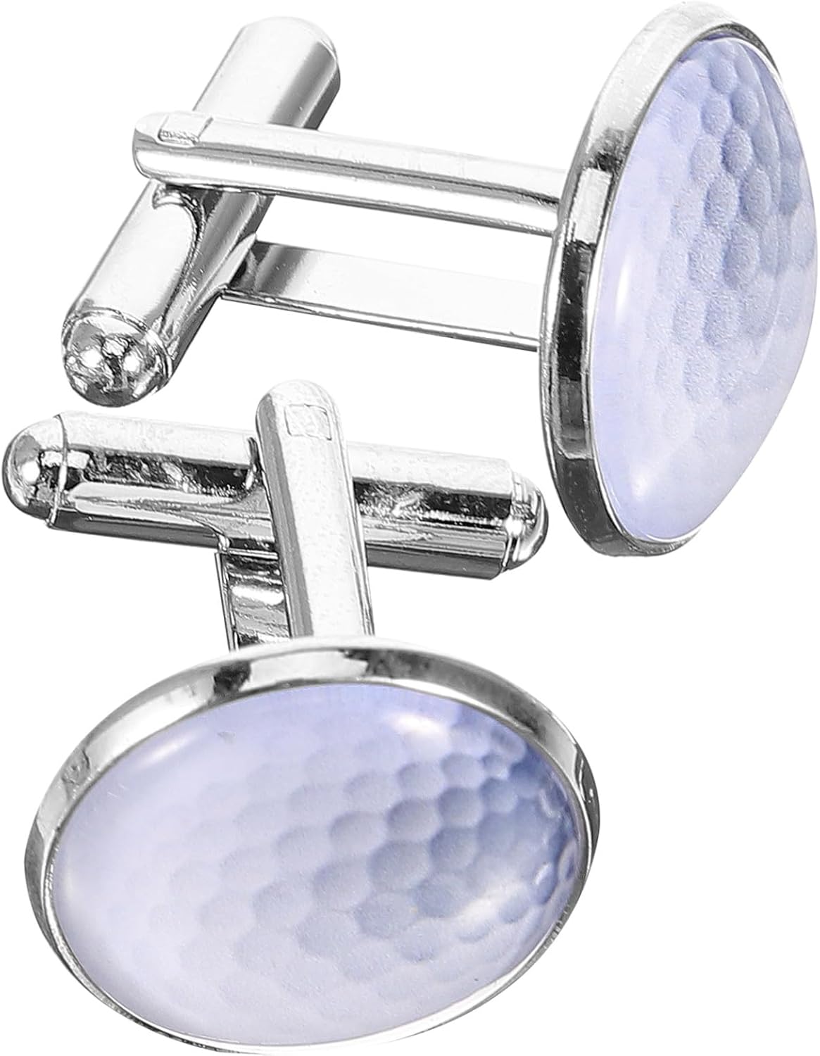 Men's Golf Cufflinks Silver Crystal Glass Gemstone Shirt Studs Metal Jewelry Accessory for Business Wedding Tuxedo Shirts