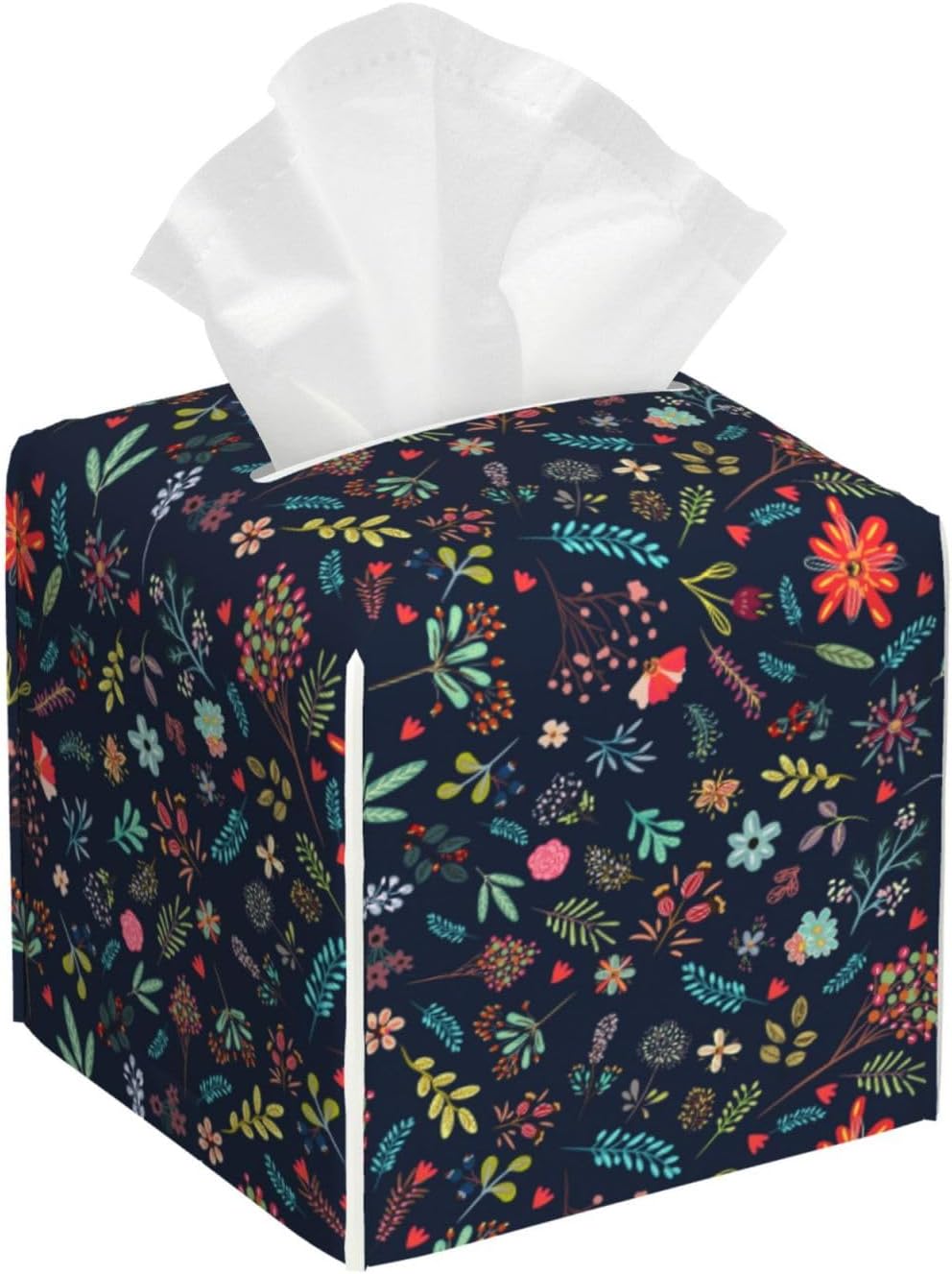Flower Tissue Box Cover Tissue Holder, Tissue Case, Kitchen Desktop Home Decorative Napkin Tissue Box Office Desk Car Decor