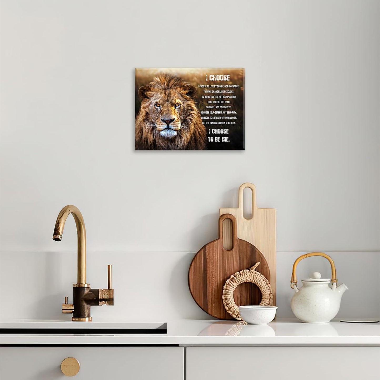 Lion Wall Art, Motivational Pictures Wall Decor God Says You Are Canvas Prints Framed Artwork Paintings Poster Home Office Decorations For Bathroom Bedroom Living Room Kitchen 16l X 12w