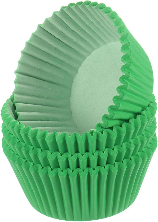 HARFINGTON 100 Count Cupcake Liners Green Cupcake Cups Standard Size Muffins Liners Papers Baking Cups Wrappers Greaseproof for Party Wedding Birthday