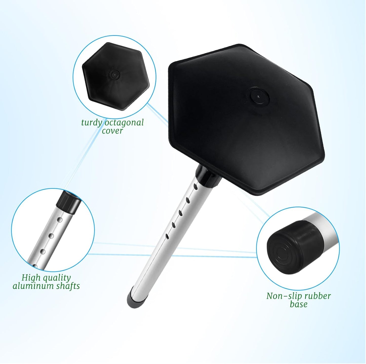 Golf Travel Support Pole, 20.5-51.2 inches Telescoping Aluminum Rod, Protects Clubs, Fits All Travel Bags