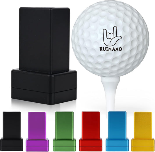 Personalized Golf Ball Stamp | Self-Inking Quick-Drying Golf Ball Marker Tool | 6 Color Options Custom Name Stamper for Golfers | Christmas Father's Birthday Gift | Golf Accessories for Men