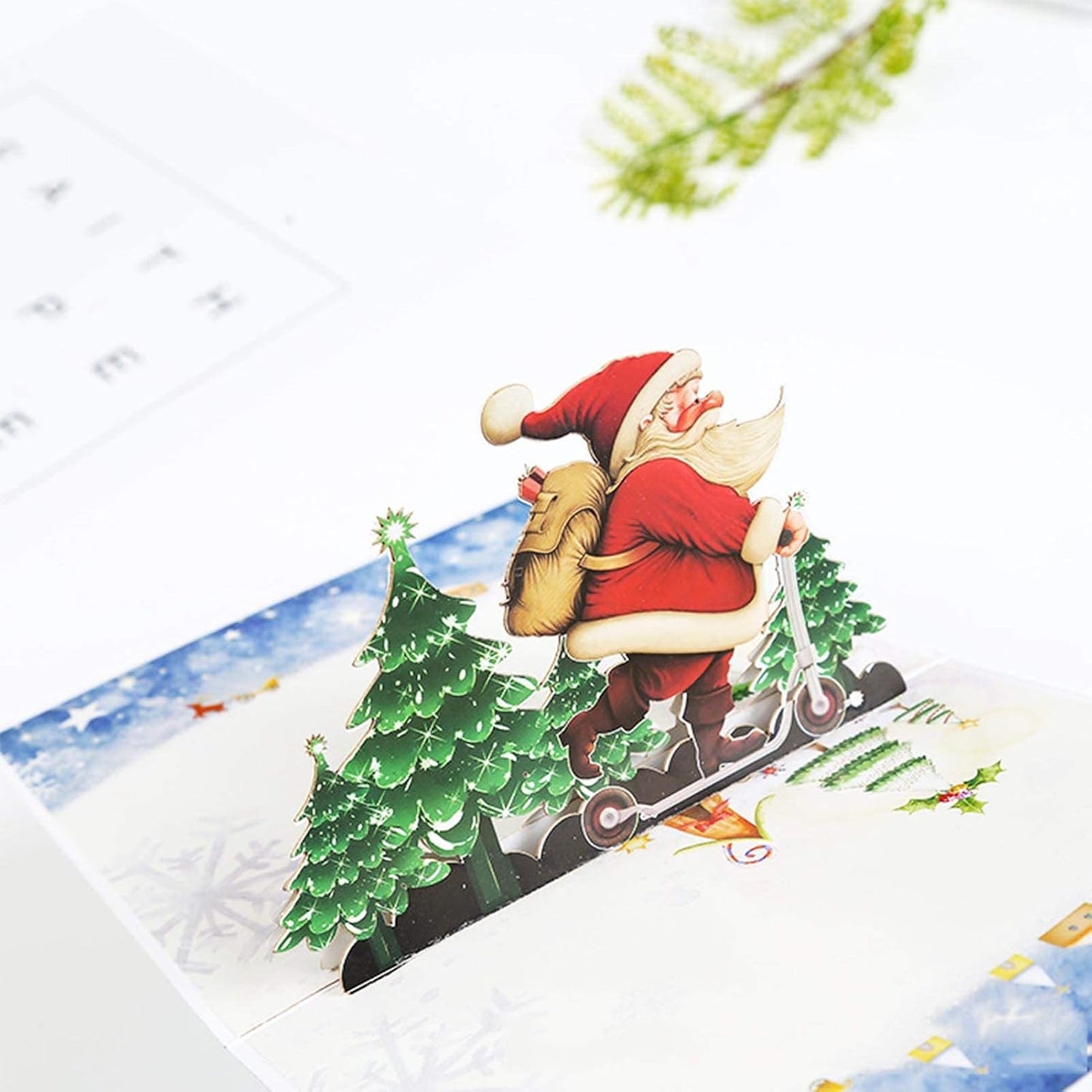 3D Christmas Greeting Cards, 9PCS, Pop Up Handmade Cards with Envelope Set of 9, For Xmas New Year Winter Holiday- Feature Xmas Tree, Snowman, Reindeer, Santa and Bell