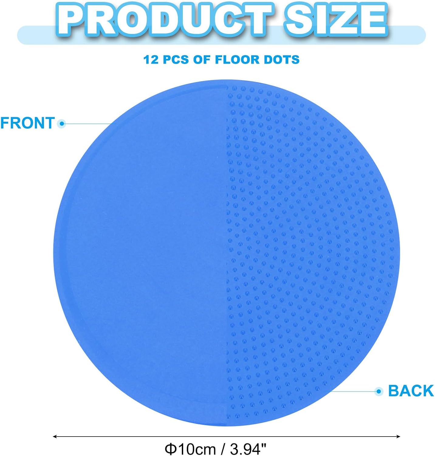 PATIKIL 4 Inch Poly Spot Markers, 12Pcs Non Slip Rubber Floor Dots with Storage Bag Flat Agility Cones for Sports Training Basketball Football