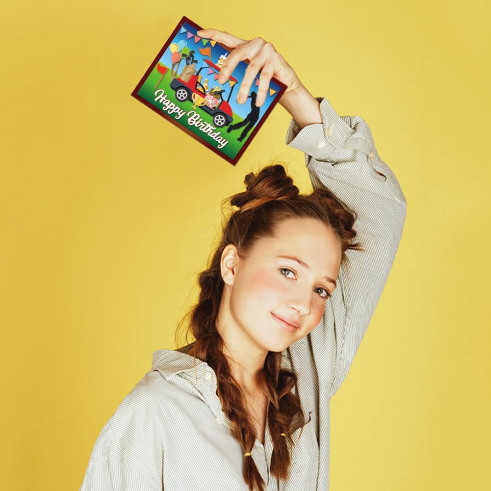 GLOBLELAND Birthday Golf Cutting Dies for Card Making Happy Birthday Cut Die for DIY Scrapbooking Journal Embossing Paper Craft Decor