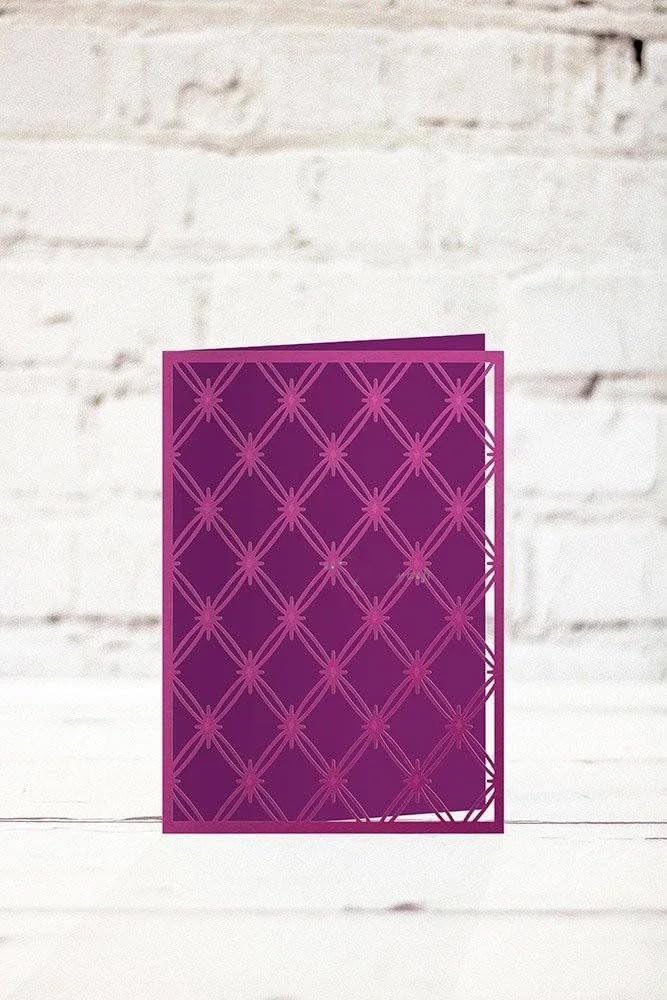 Lapoo 3D Backgrounds Frame Metal Cutting Die for Scrapbooking, New Cutting Dies DIY Album Card Making Decor Paper Craft Metal Die Cuts Party Wedding Decorations (Diamond Box a 5.8 x 4.1 in)