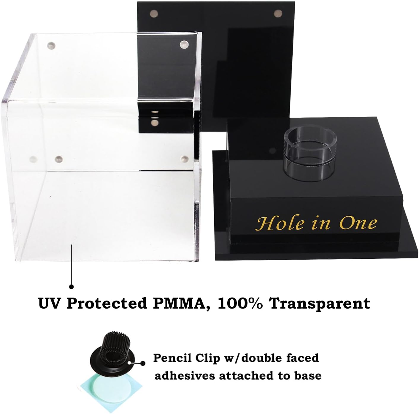 Golf Ball Display Case for Hole in One Ball with Scorecard Display, Golf Gifts, Accessories for Men and Women (Content: Hole in One)