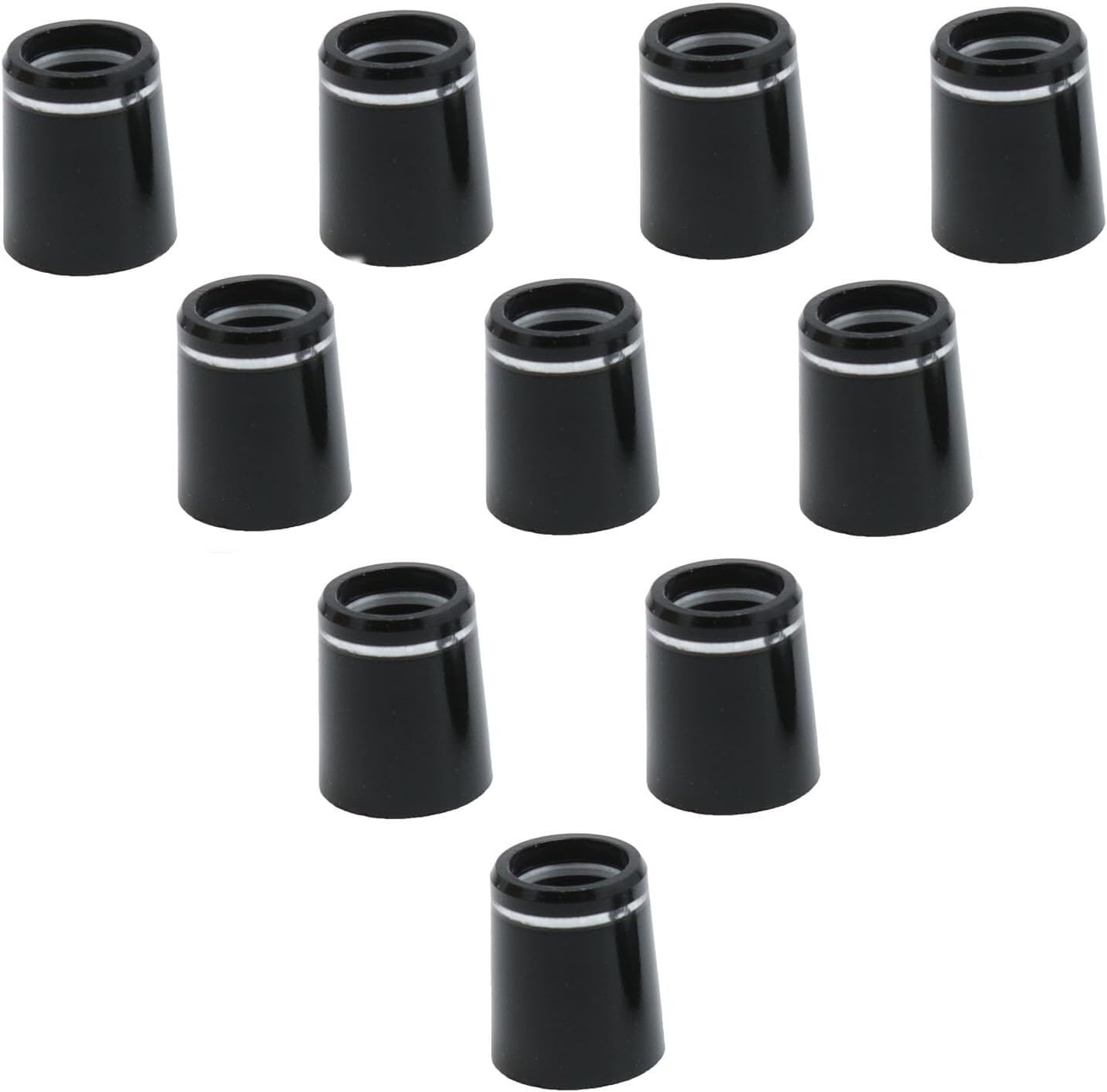 yukata Black Golf Club Ferrules 0.350inch Ring Tapered Ferrules Golf Club Parts for Most Brands of Irons and Carbon Clubs 10PCS