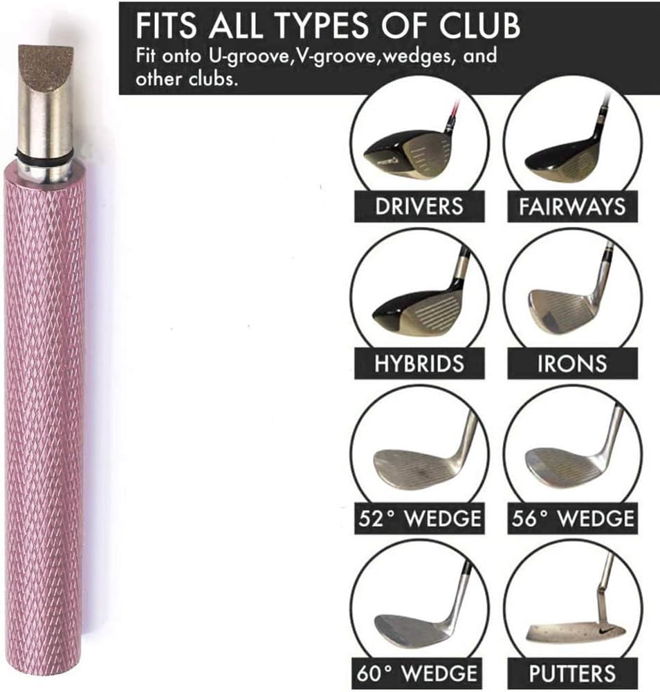 Golf Groove Sharpener,Golf Club Groove Sharpener,Groove Sharpener,Club Sharpener,Groove Sharpening Tool - Generate Optimal Backspin - Suitable for U & V-Grooves