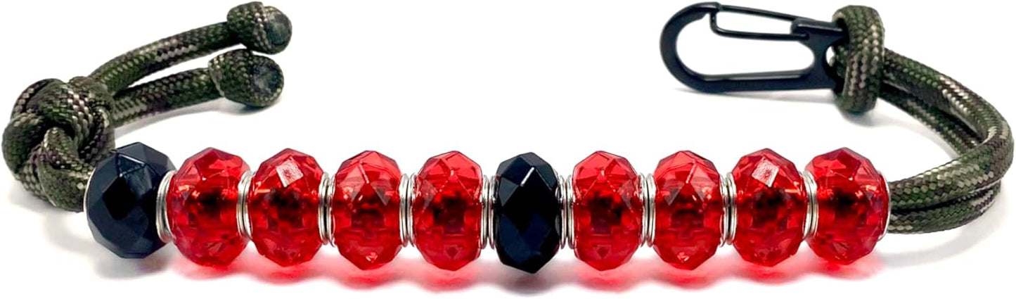 LAMIBEE Golf Beads Count Stroke Score Counter, Durable 550 lbs Paracord String with 10 Beads, Easy Scorekeeping, Hand-Braided with Clip