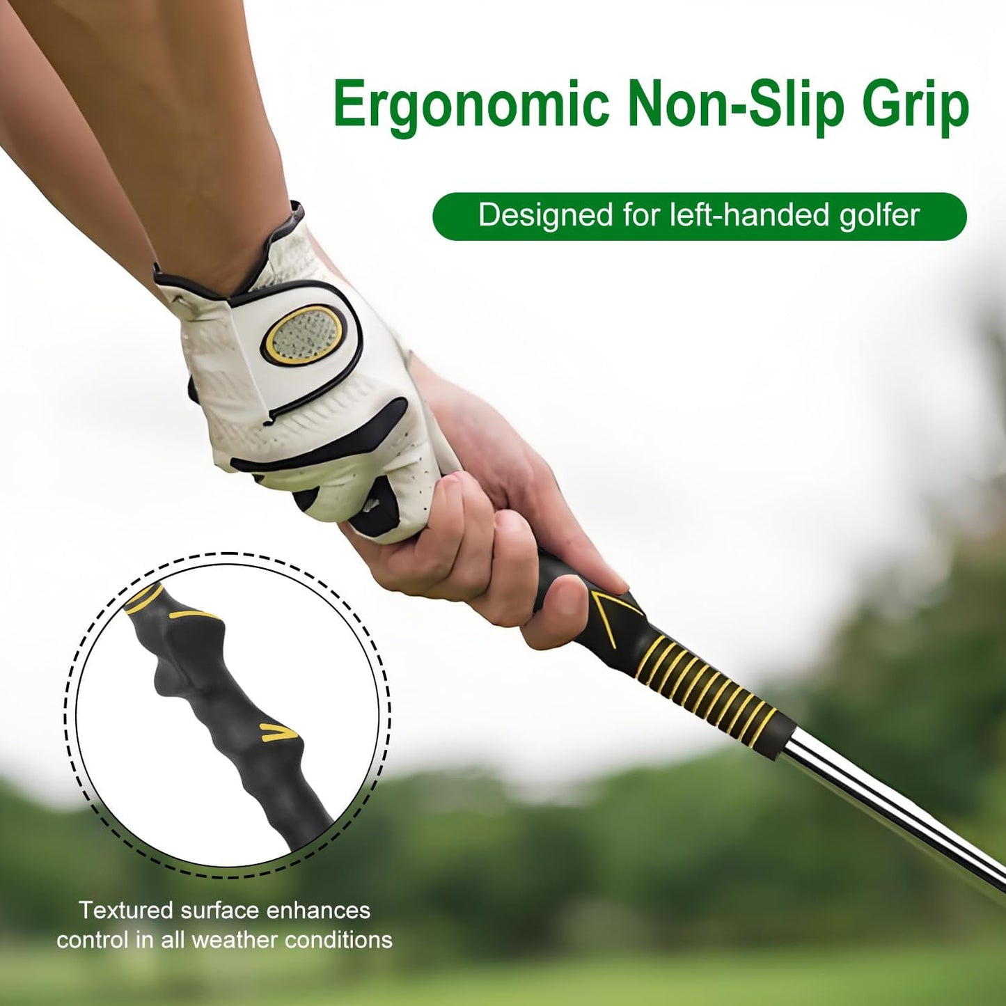 Golf Swing Trainer Aid, Weighted Golf Club for Tempo & Grip Training for Right & Left-Handed Golfers, Indoor & Outdoor Warm-Up Practice Accessories