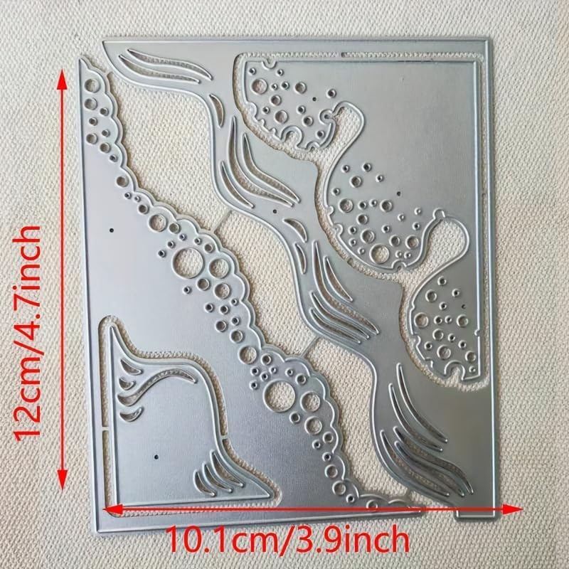 Lapoo Cutting Die for Scrapbooking, 3D Backgrounds Frame New Cutting Dies DIY Album Card Making Decor Paper Craft Metal Die Cuts Party Decorations (Spray 4.7 x 4 in)