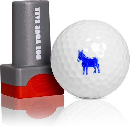 QUBI Golf Ball Stamp, Golf Ball Stamper, Reusable Self-Inking Golf Ball Stamp Marker to Identify Golf Balls, Golf Gifts Golf Accessories for Men and Women Golfers