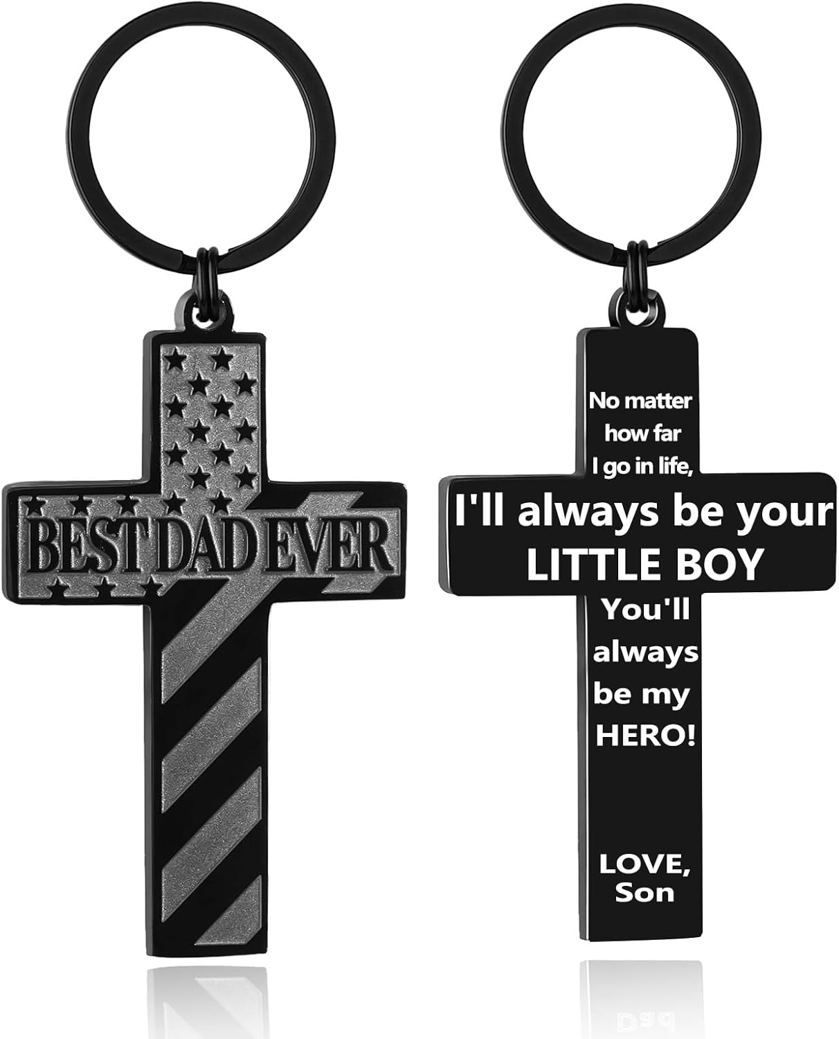 Football/Baseball/Soccer/Basketball Cross Keychains for Men First Communion Baptism Confirmation,Mens Gifts