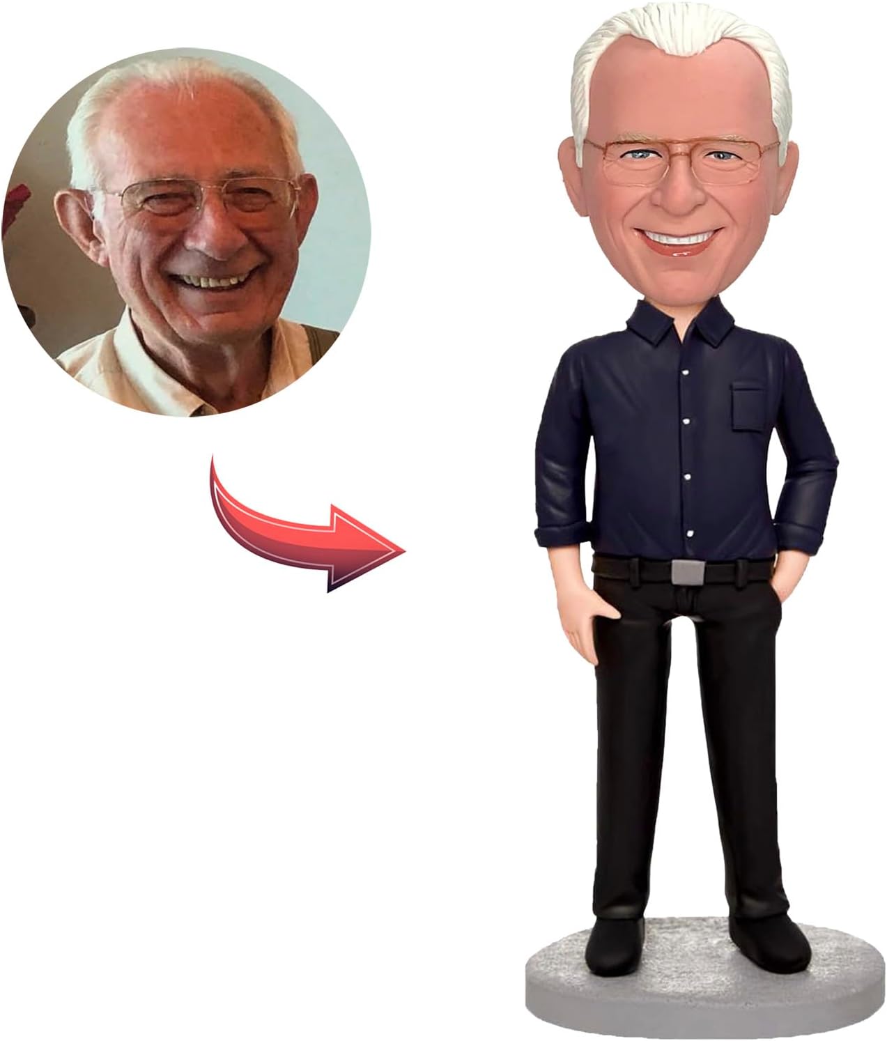 Stylishbobblehead Customized Bobblehead Dolls, Golf Handmade Personalized Sculpture Gifts for Men, Boyfriends, Husbands, Office Colleagues or Bosses