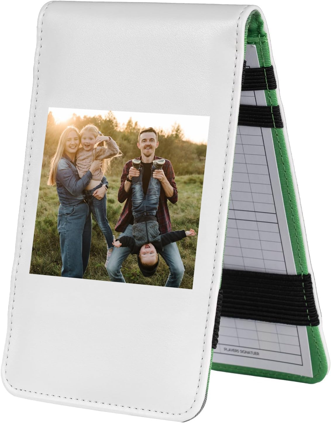 Golf Scorecard Holder & Yardage Book Cover, Golf Accessories Black Premium Leather Yardage Book Holders Cover