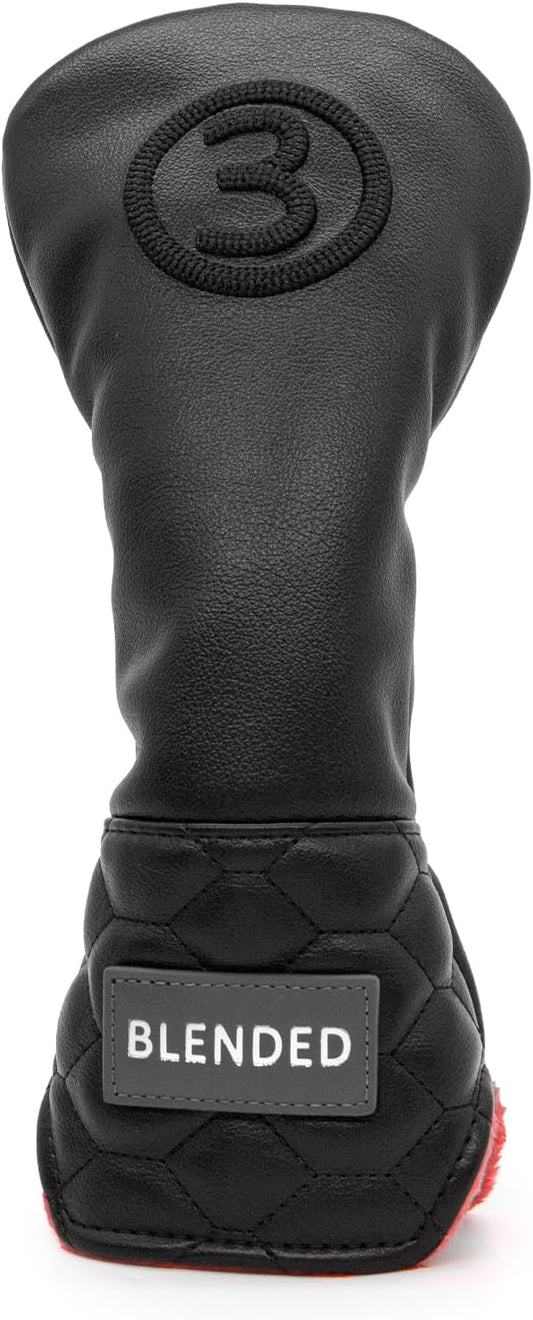 Golf Club Covers Black Golf Head Covers Driver Covers Fariway Wood Headcover Hybrid Covers Leather 3 Wood Headcover Golf Headcover with Number Tag for All Brand