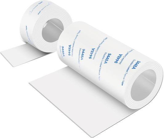 Non Slip Furniture Pads, 2 Rolls Rubber Furniture Pads Non Slip Pad, Anti Skid Pads for Furniture, Adhesive Rubber Tape for Any Furniture and Appliances 4x40 inch+1x40 inch White