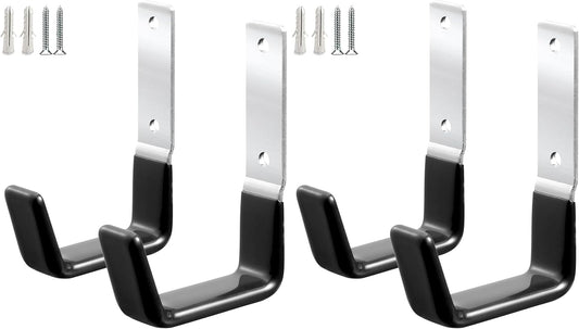 Heavy Duty Steel Garage Hooks,Garage Storage Utility Hooks,Anti-Slip Hanger, Tool Organizer,Steel Wall Mount Organizer, Garden Hose Hanger (Small-2PC) (Pack of 2)
