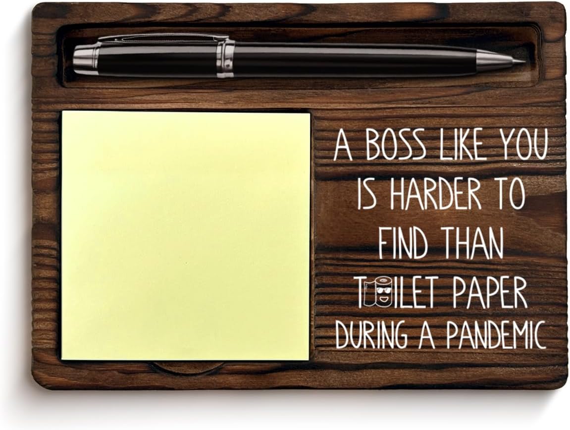Best Boss Gifts for Men, Appreciation Gifts for Boss Male Sticky Note Holder Office Cubicle Decor Bosses Day Gift Ideas
