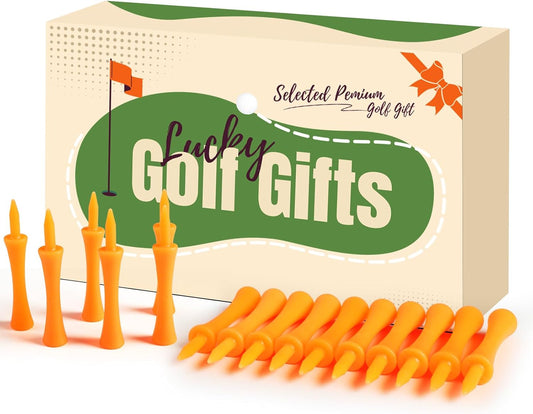 Plastic Golf Castle Tees Step Down Value 200 Count, Unbreakable Mixed or Same Height 1, 1 1/4, 2 3/4, 2 1/4, 2, 1 3/4, 1 1/2 Inch Length Colorful Pack for Practice