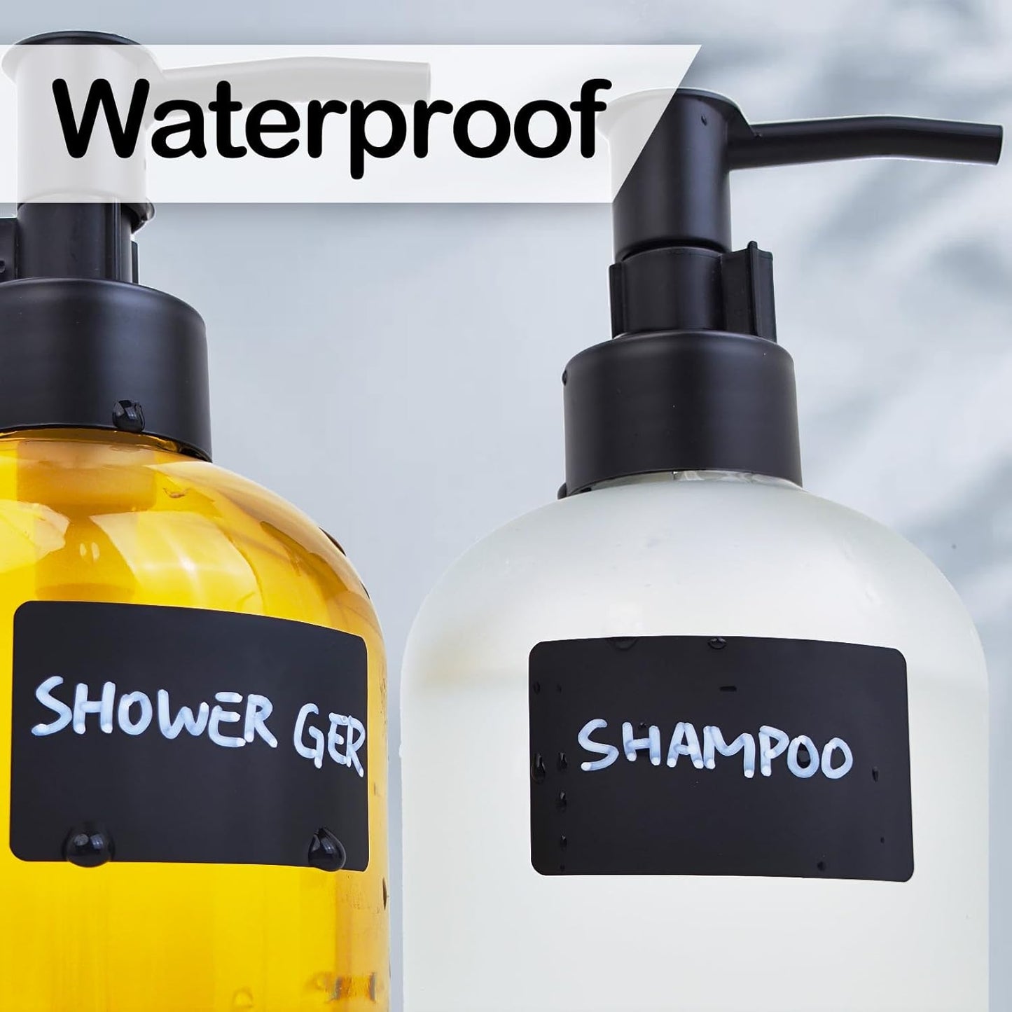 170Pcs Black Removable Labels for Jars,for Storage Bins,for Food Containers with 2 Liquid Chalk Marker(Black)