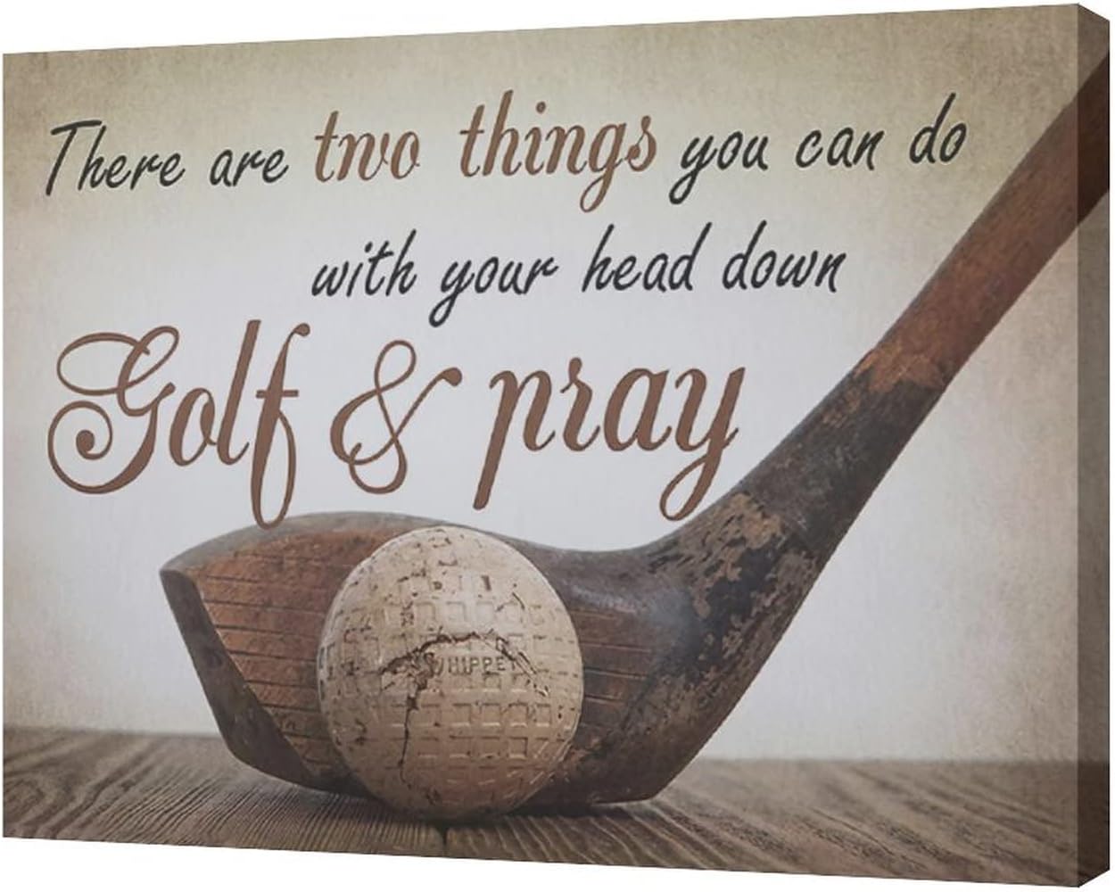 Golf Wall Art Sports Golf Pictures Wall Decor Motivational Quotes Canvas Painting Artwork Modern Home Decorations Framed for Bedroom Office Living Room 16"x20"