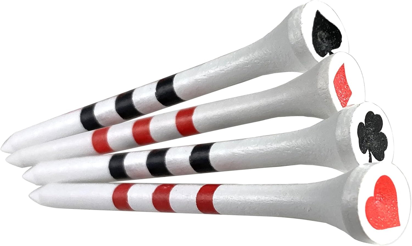 PrideSports 2-3/4" Playing Card Tees, White (PS23445C)