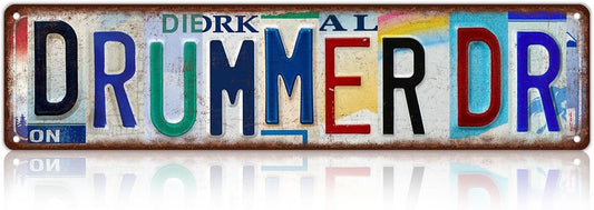 Vintage Drummer Dr Street Sign Wall Decor Metal Tin Signs Poster