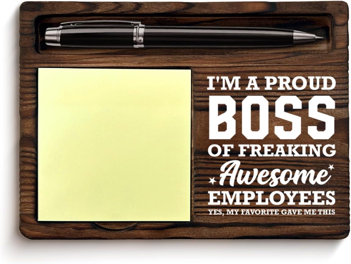 Boss Gifts for Men, Thank You Appreciation Gifts for Boss Boss's Day Leaving Retirement Birthday, Sticky Note Holder Gift for Bosses Office