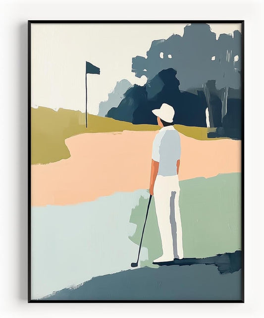 Golf Impressionist Art Print Posters - Premium Giclee Fine Art Prints - Sporty and Sophisticated Home Decor Posters, Golfer Art Prints for Home and Office Decor - Vintage Aesthetic, Ready to Frame