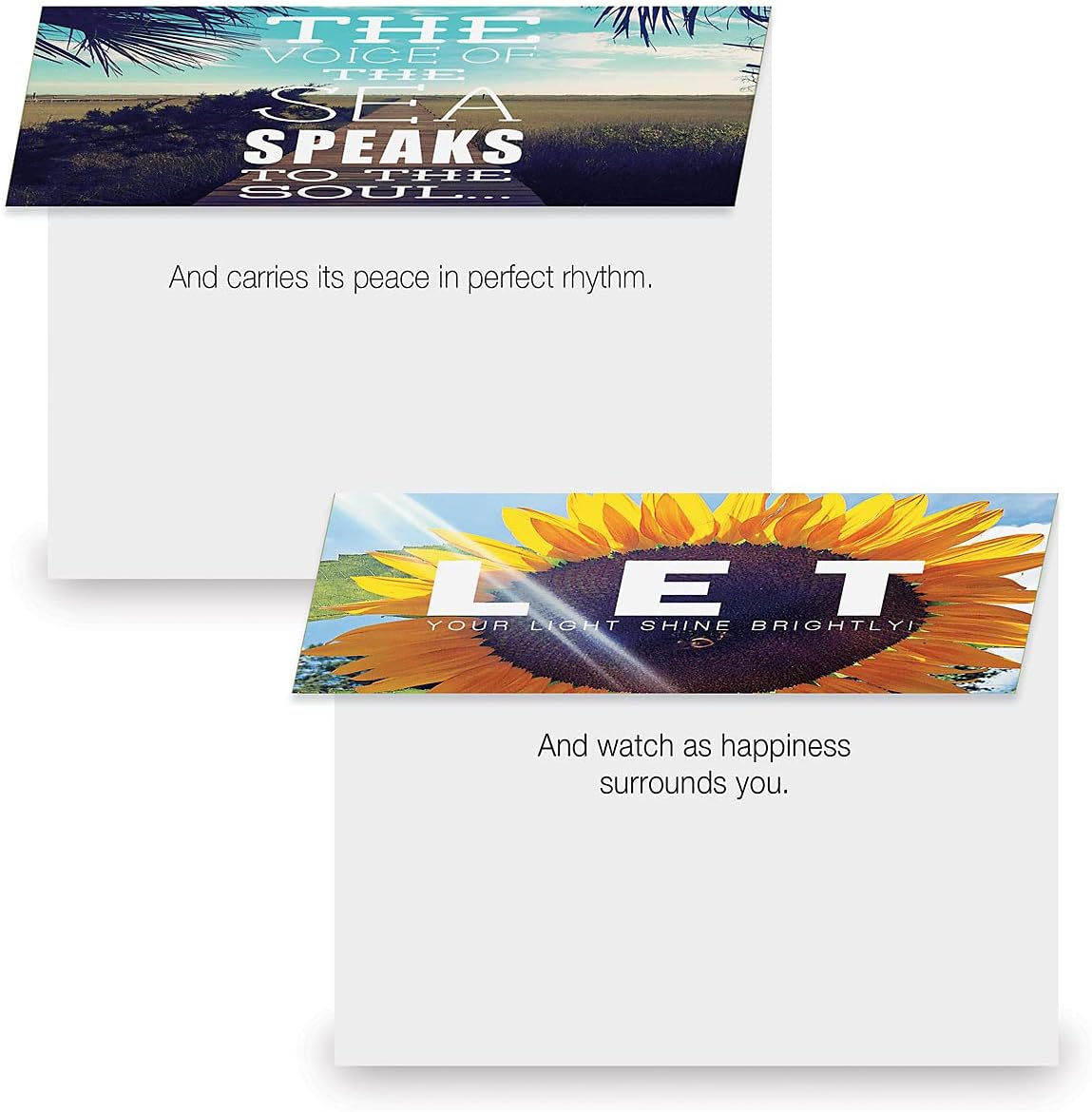 Current Photo Inspirations Thinking of You Friendship Greeting Card Set - Value Pack of 20 Cards With White Envelopes for Friends & Family, 10 Designs, Large 5" x 7" Assortment