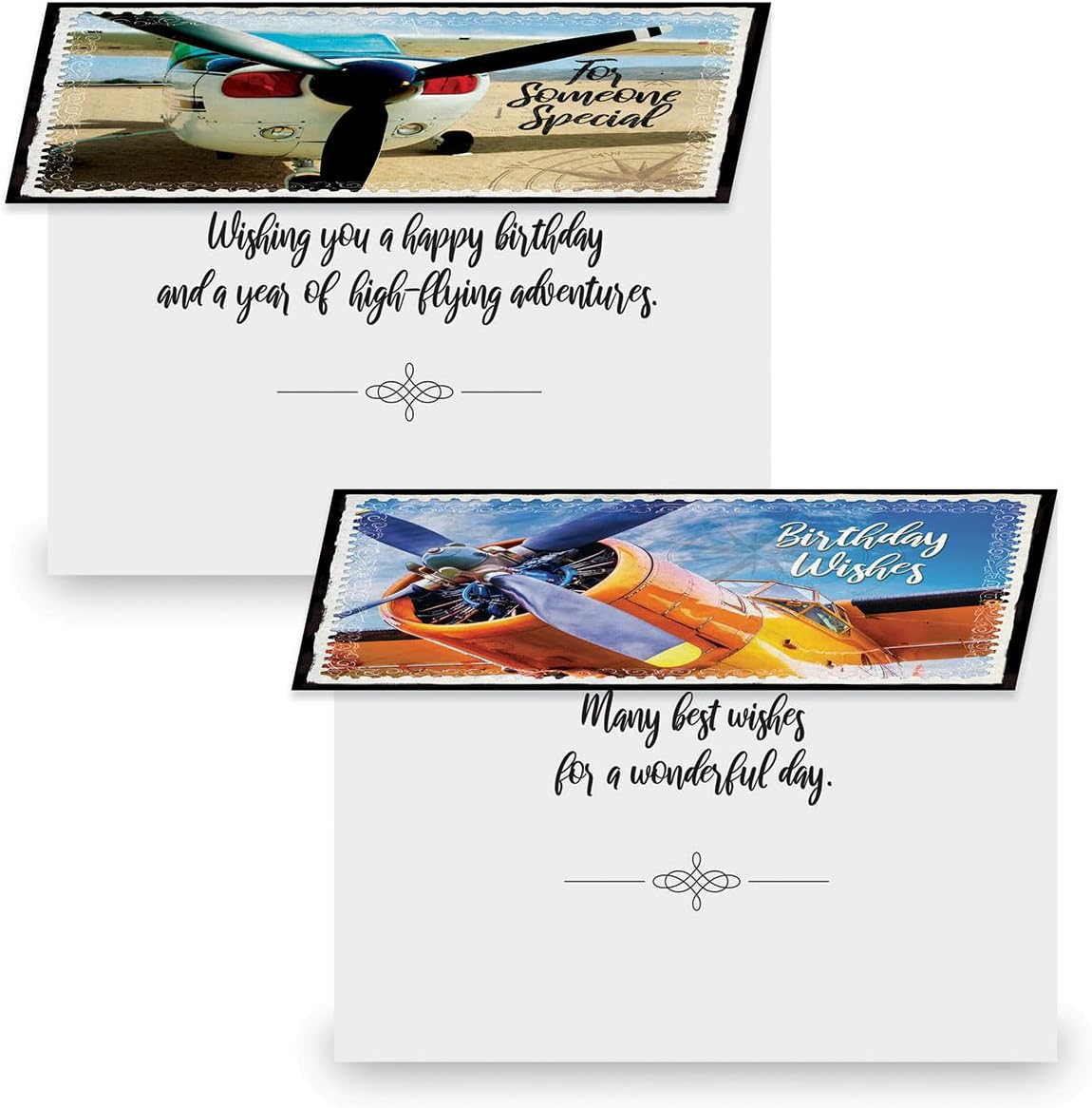 Current Vintage Transport Birthday Greeting Cards - Set of 20 (2 each of 10 Designs), 5 x 7 Inches, Sentiments Inside, Envelopes Included, Assortment Set