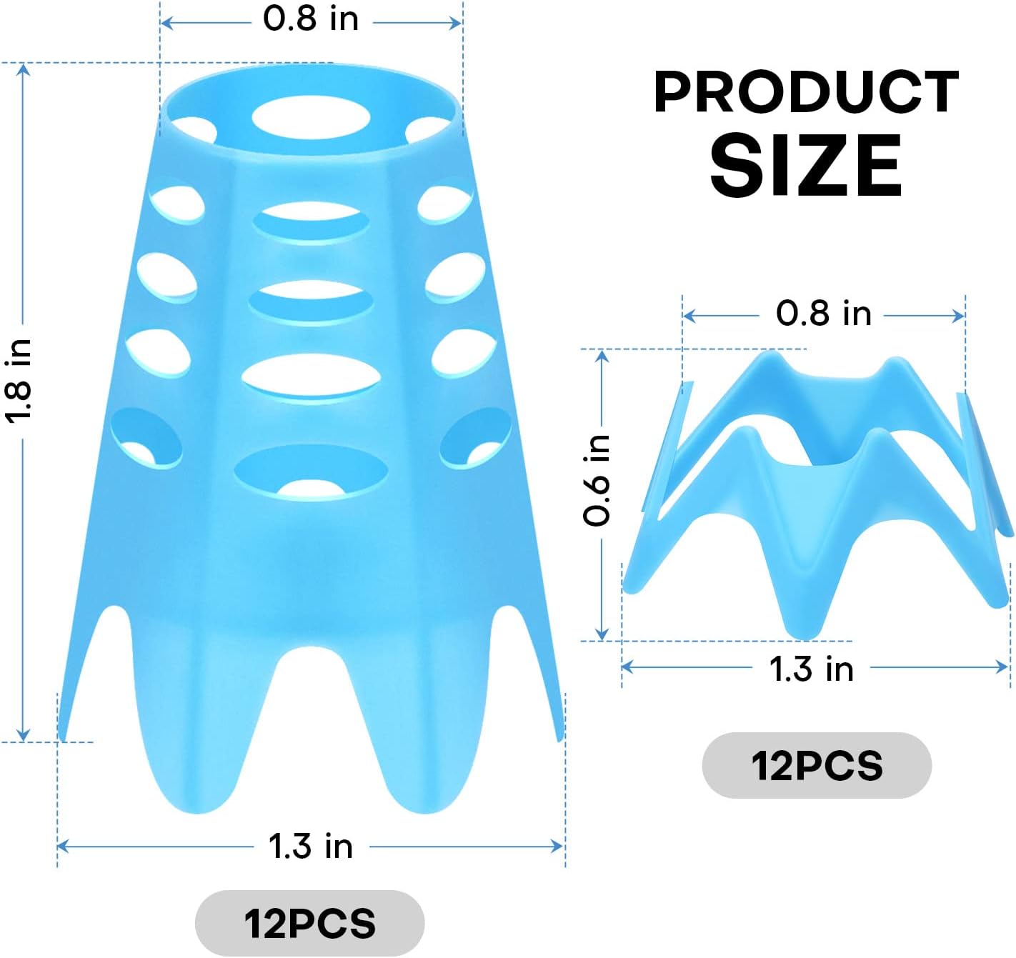 Golf Simulator tees, 24Pcs Plastic Golf Mat Tees for Home, Outdoor or Indoor Golf Tees for Training, Practice Golf tees for Winter Turf and Driving Range, Pack of 12 Tall & 12 Small