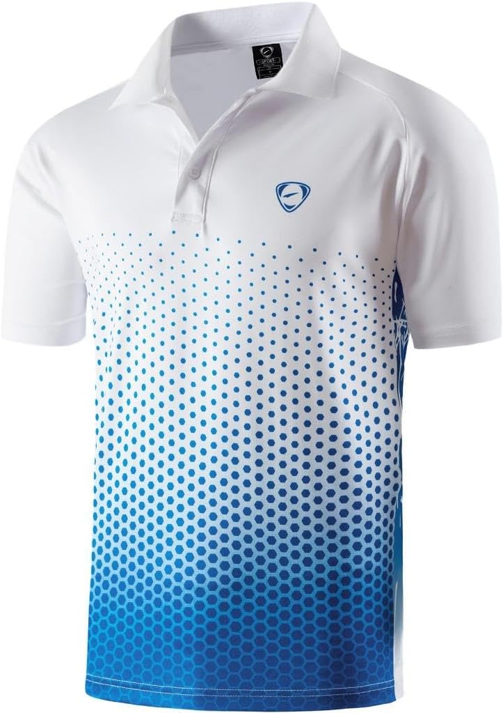 jeansian Men's Sport Outdoor Quick Dry Fit Short Sleeves Polo Tee Shirt Tshirt T-Shirt Tops Golf Tennis Bowling LSL195