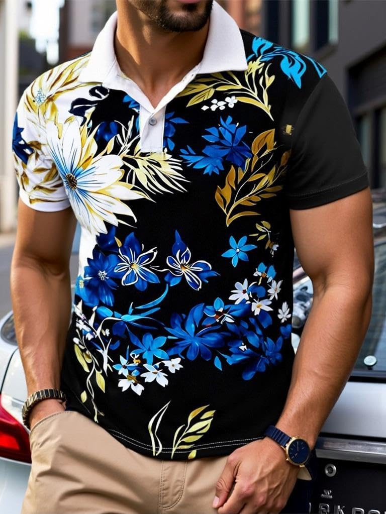 jeansian Men's Sport Outdoor Quick Dry Fit Short Sleeves Polo Tee Shirt Tshirt T-Shirt Tops Golf Tennis Bowling LSL195